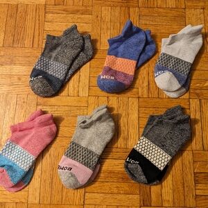 Bombas *NEW* Medium Women's Tri-Block Marl Ankle Sock 6-Pack - NOOP